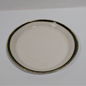 Vintage Syracuse China Oval Serving Platter Green Gold Trim